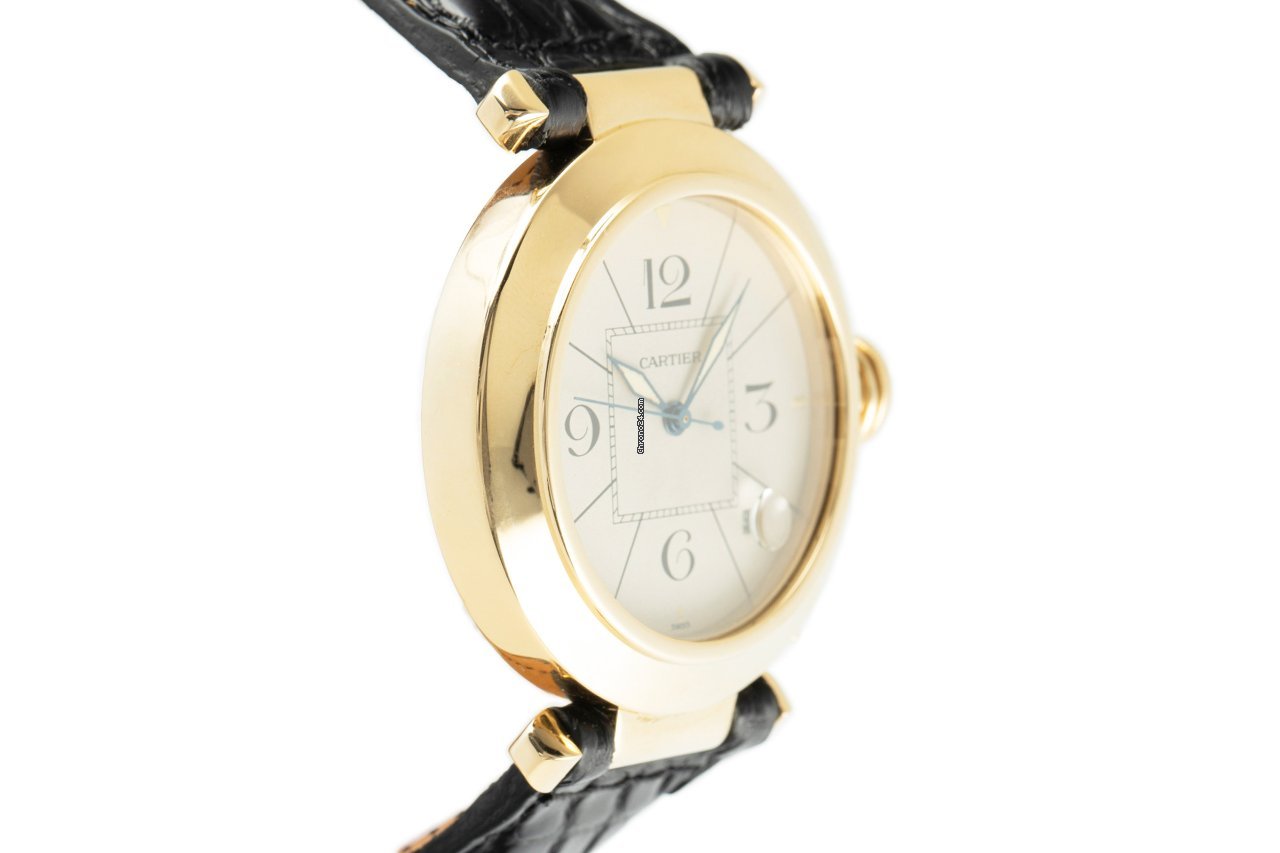 Cartier Pasha Mens watch Unisex Automatic Yellow gold 1990 Replica 4