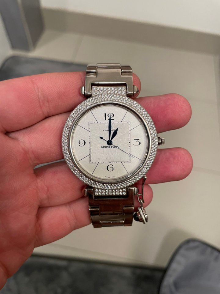 Cartier Pasha Mens watch Unisex Automatic White gold WJ1202M9 Replica 4
