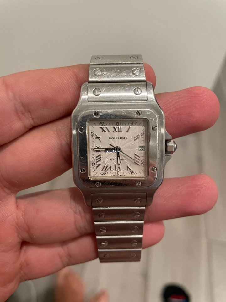 IMG_9081 Cartier Santos Galbee Mens watch Unisex Automatic Steel W20055D6 Replica 4