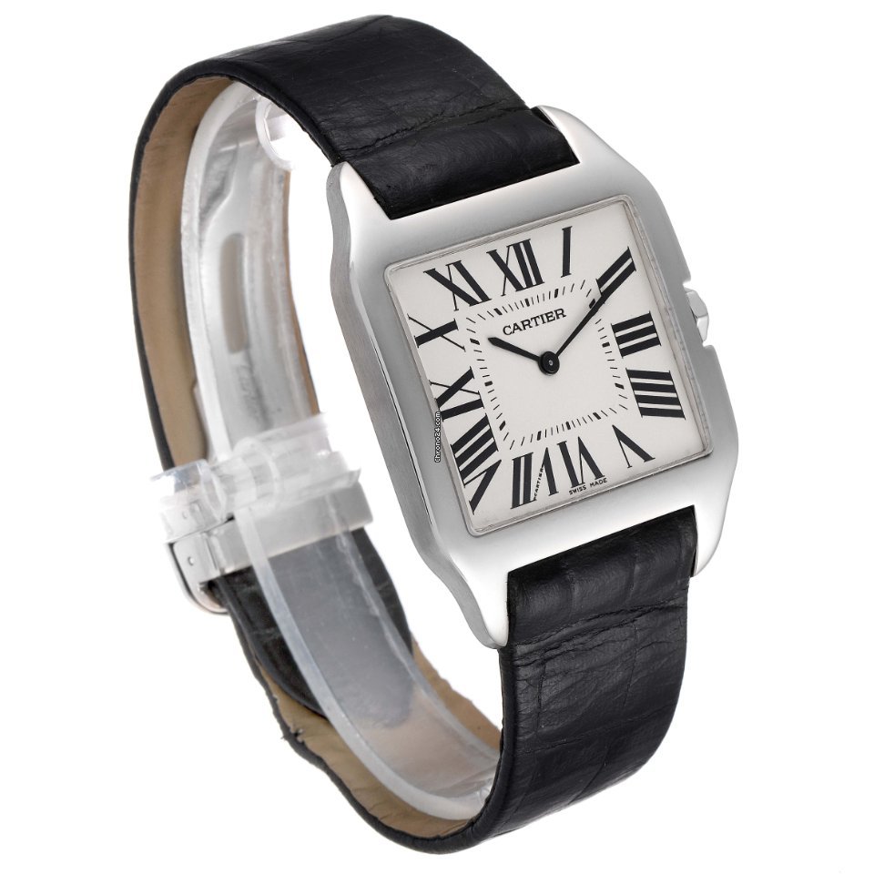 Cartier Santos Dumont Mens watch Unisex Manual winding White gold W2007051 Replica 4