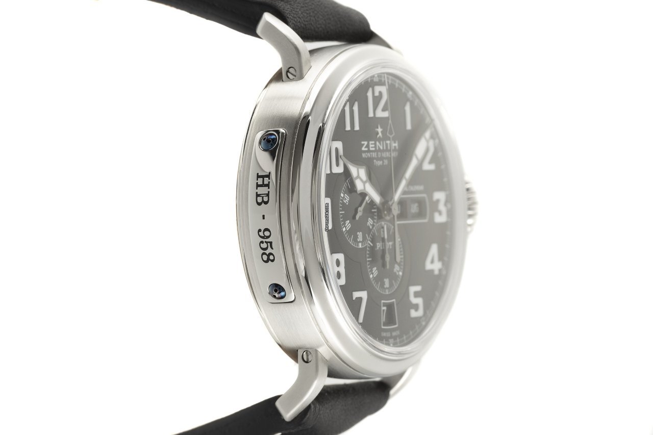 IMG_9081 Zenith Pilot Type 20 Annual Calendar Mens watch Unisex Automatic Steel 03.2430.4054 21.C721 Replica 4