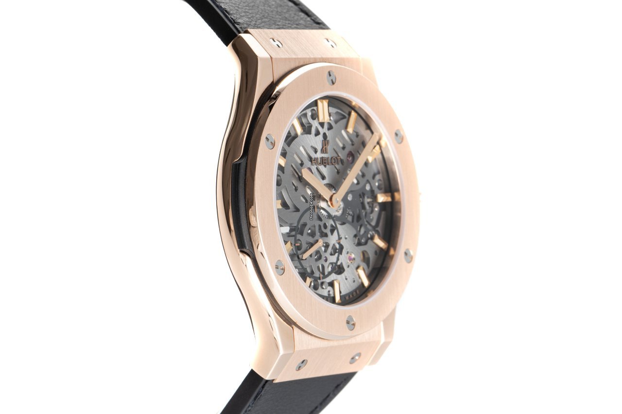 IMG_9081 Hublot Classic Fusion Ultra-Thin Mens watch Unisex Manual winding Yellow gold 515.OX.0180.LR Replica 4