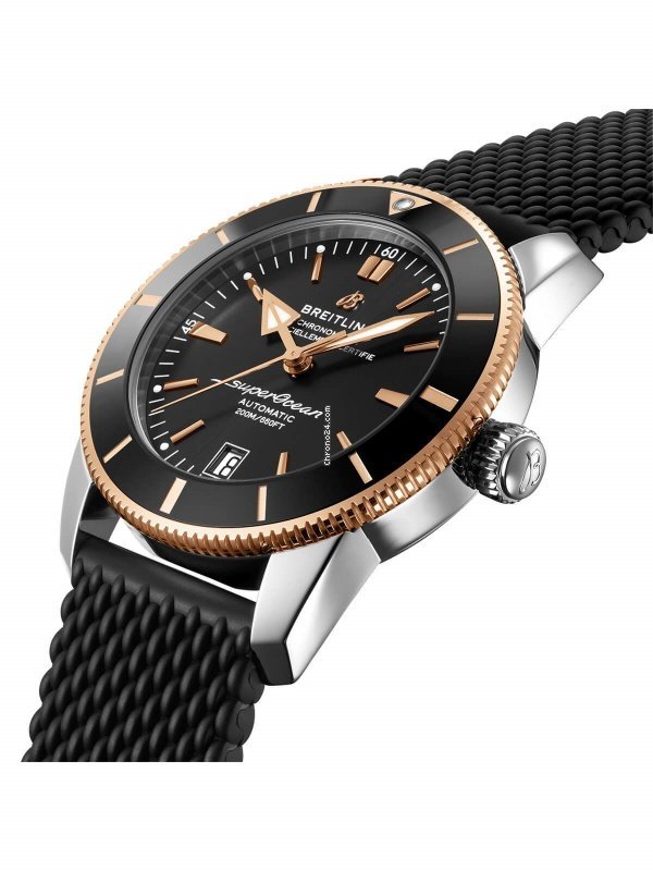 IMG_9081 Breitling Superocean Heritage 42 Mens watch Unisex Automatic Gold Steel UB2010121 B1S1 Replica 4