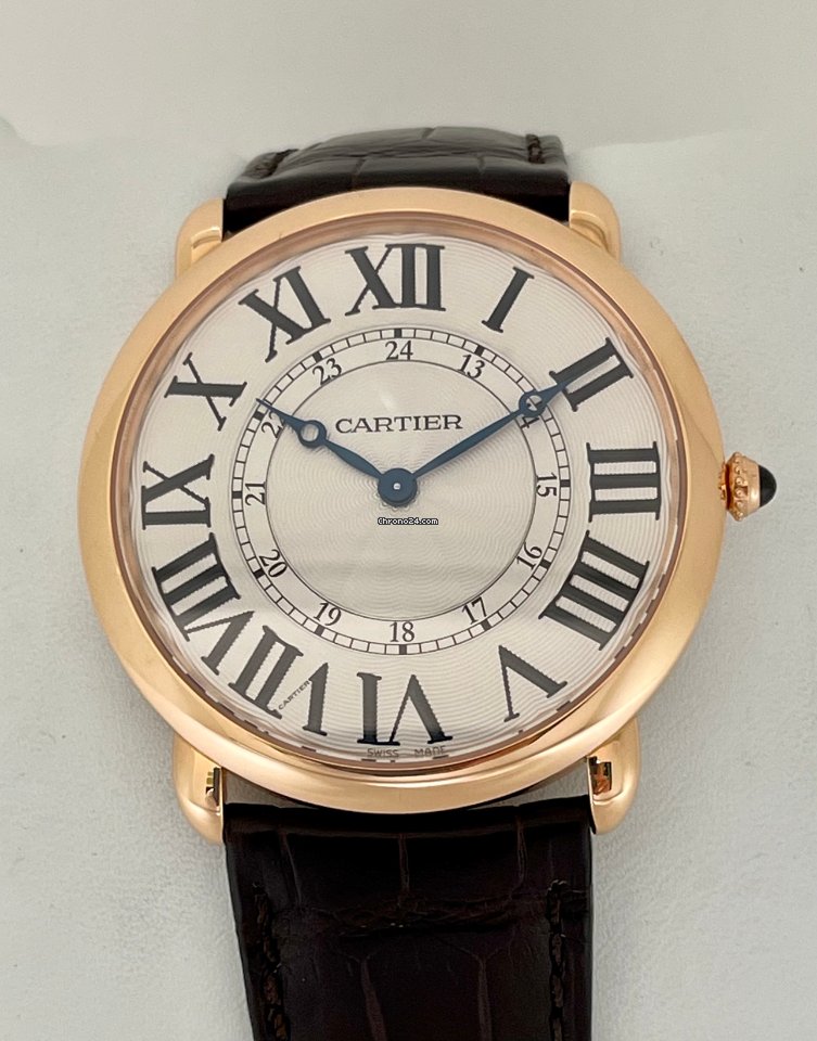 IMG_9081 Cartier Ronde Louis Cartier Mens watch Unisex Manual winding Rose gold W6801004 Replica 4
