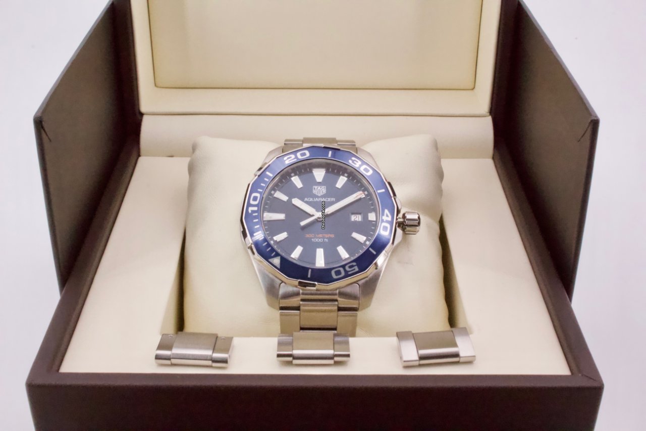 IMG_9081 TAG Heuer Aquaracer Mens watch Unisex Quartz Steel WAY101C.BA0746 Replica 4