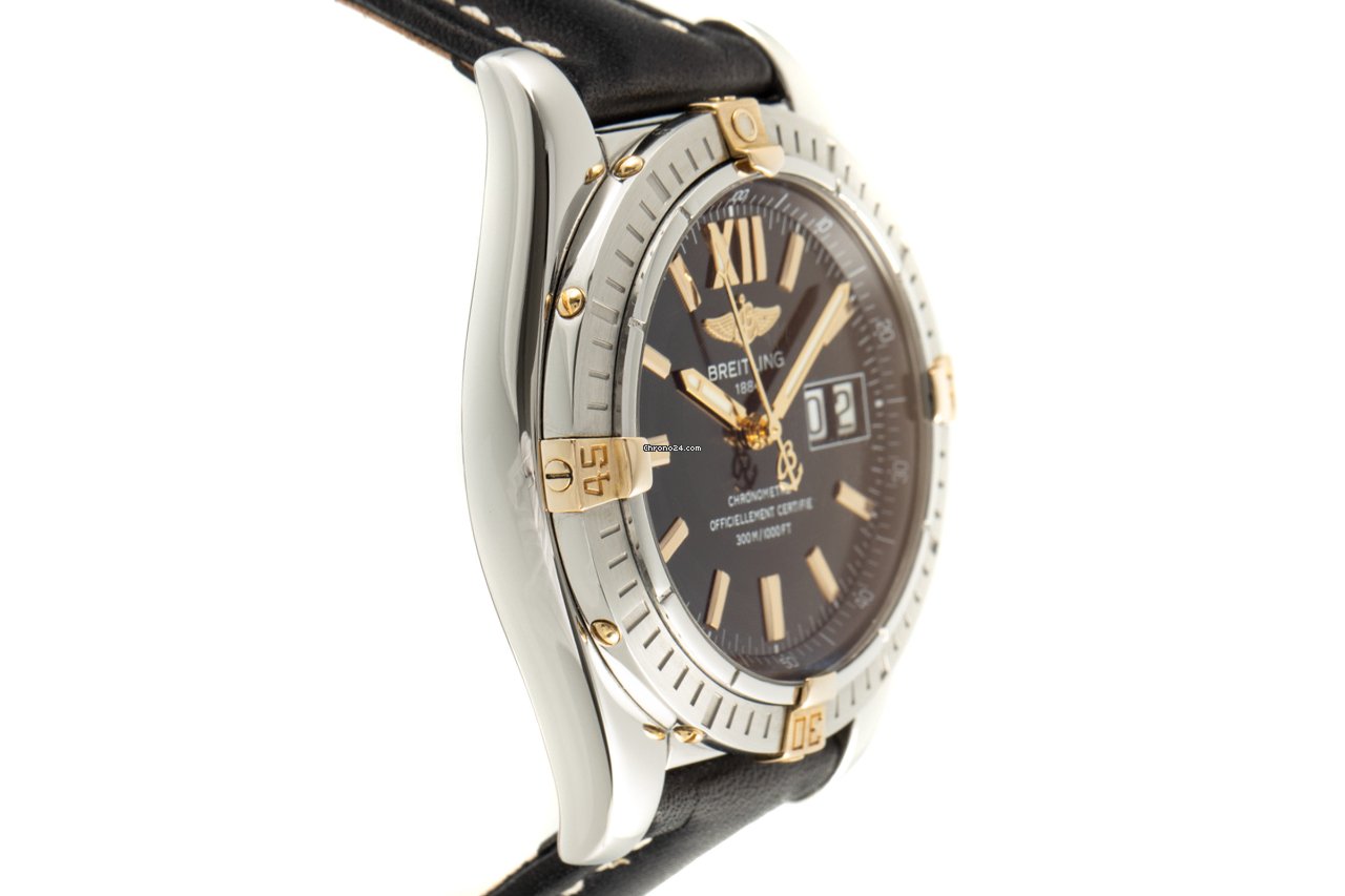 Breitling Galactic 41 Mens watch Unisex Automatic Gold Steel B49350 Replica 4