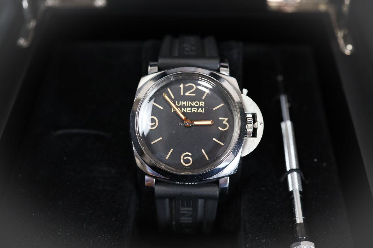 IMG_9081 Panerai Luminor 1950 Mens watch Unisex Manual winding Steel PAM 00372 Replica 4