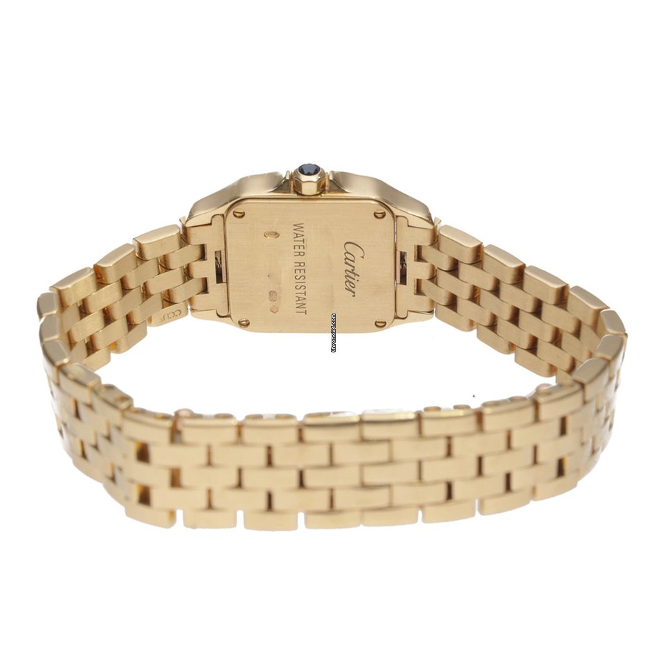 IMG_9081 Cartier Santos Demoiselle Womens watch Quartz Yellow gold 2699 Replica 4