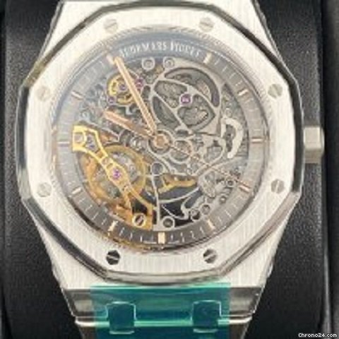 IMG_9081 Audemars Piguet Royal Oak Double Balance Wheel Openworked Mens watch Unisex Automatic Steel 15407ST.OO.1220ST.01 Replica 4