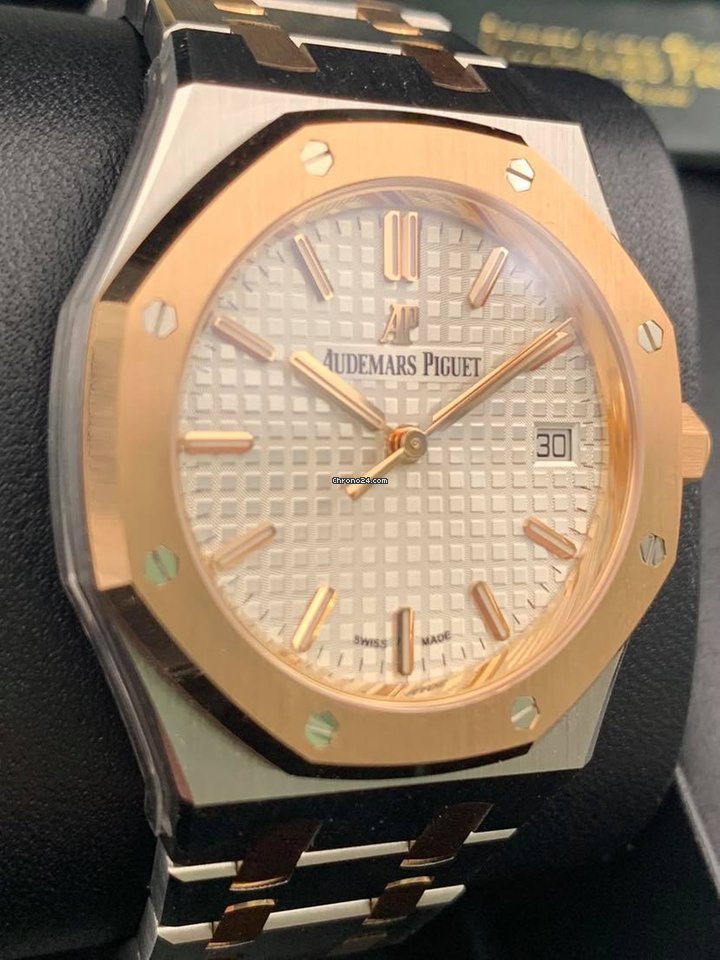 IMG_9081 Audemars Piguet Royal Oak Selfwinding Womens watch Automatic Gold Steel 77350SR.OO.1261SR.01 Replica 4