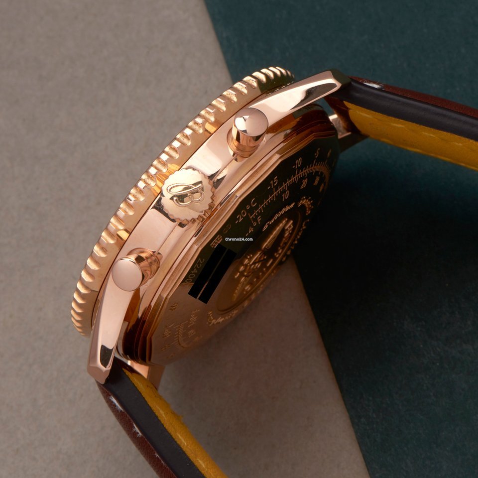 IMG_9081 Breitling Navitimer Mens watch Unisex Automatic Rose gold R23322 Replica 4