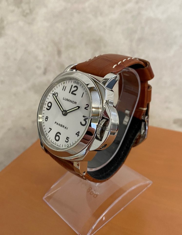 IMG_9081 Panerai Luminor Base Mens watch Unisex Manual winding Steel PAM 00114 Replica 4