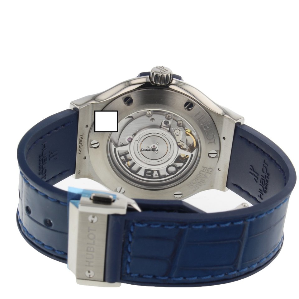 IMG_9081 Hublot Classic Fusion Blue Mens watch Unisex Automatic Titanium 565NX7170LR Replica 4