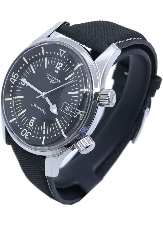 IMG_9081 Longines Legend Diver Mens watch Unisex Automatic Steel L3.774.4.50.9 Replica 4