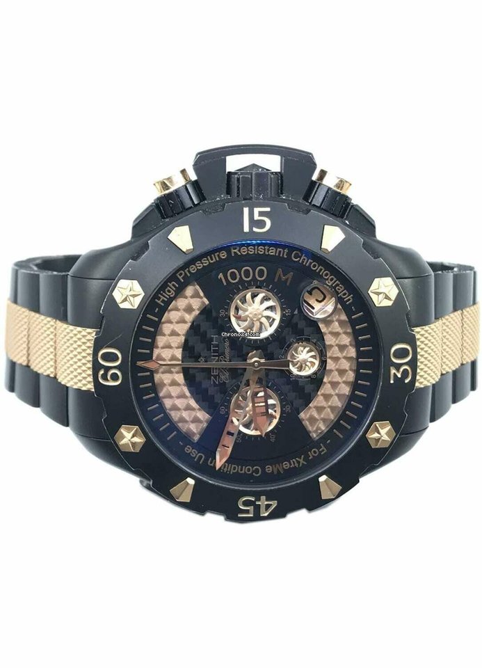 IMG_9081 Zenith Defy Mens watch Unisex Automatic Gold Steel 96-0528-4000-21-M528 Replica 4