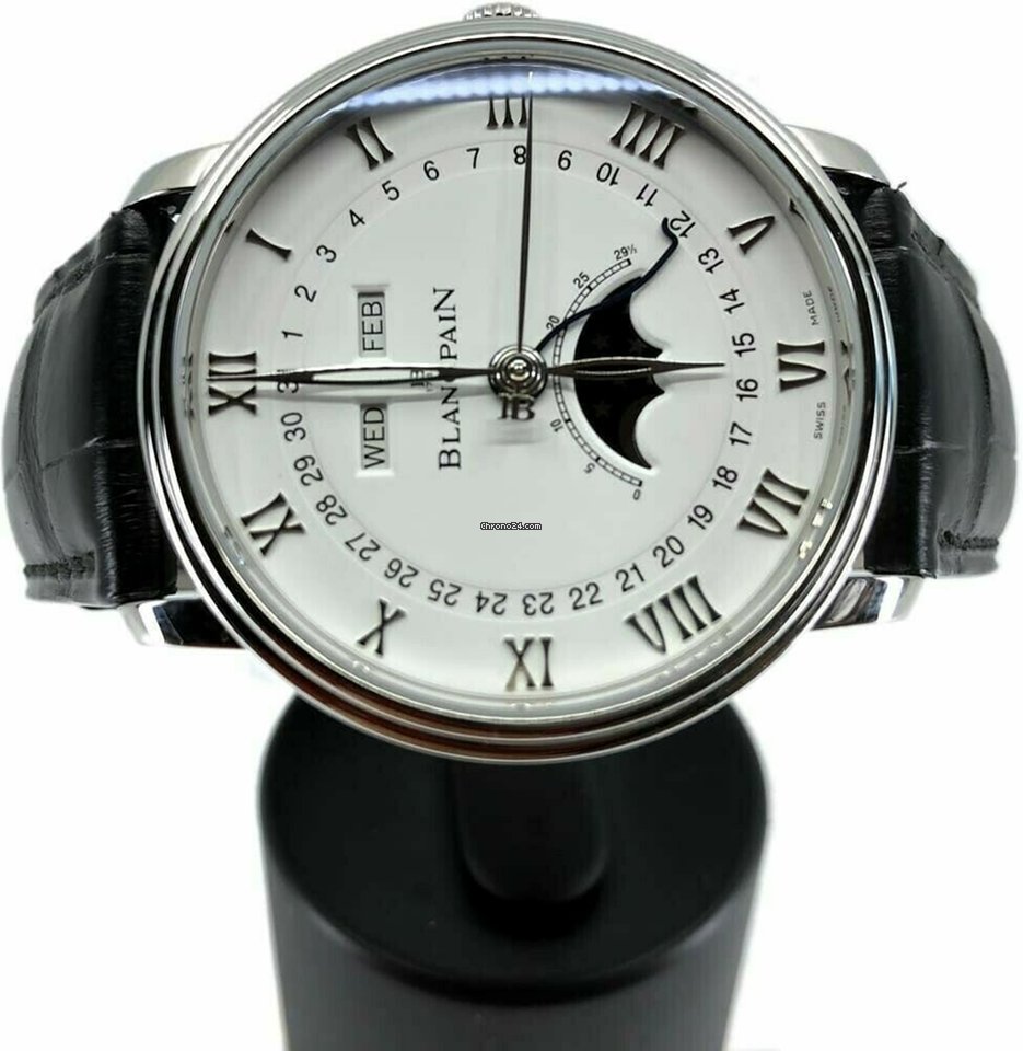 IMG_9081 Blancpain Villeret Quantieme Complet Mens watch Unisex Automatic Steel 6654 1127 55B Replica 4
