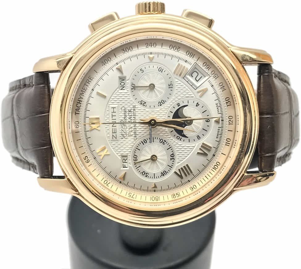 IMG_9081 Zenith Mens watch Unisex Automatic Yellow gold 1240 Replica 4