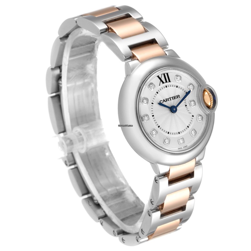IMG_9081 Cartier Ballon Bleu 28mm Womens watch Quartz Steel WE902030 Replica 4