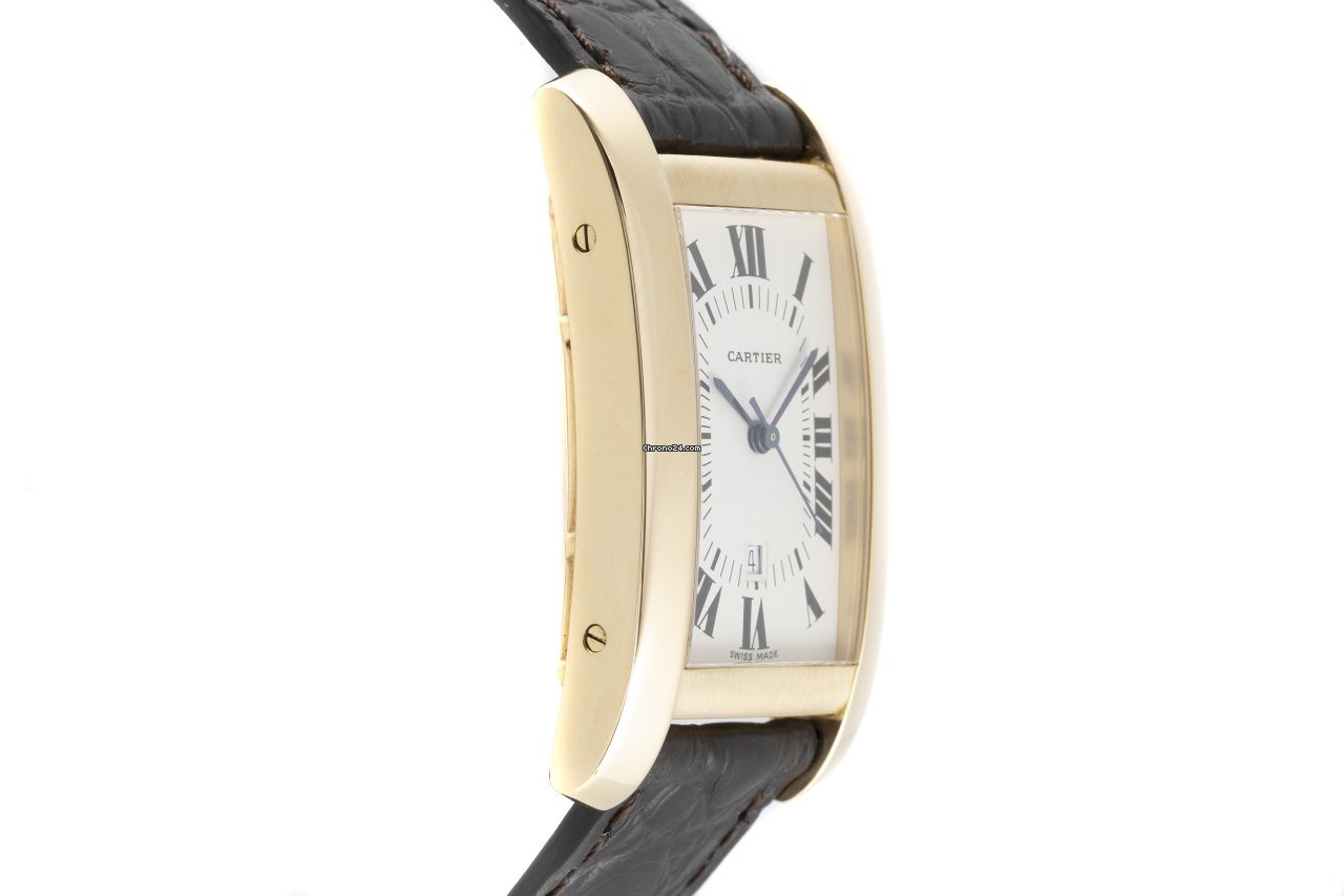 Cartier Tank Americaine Mens watch Unisex Automatic Yellow gold 8172984 Replica 4