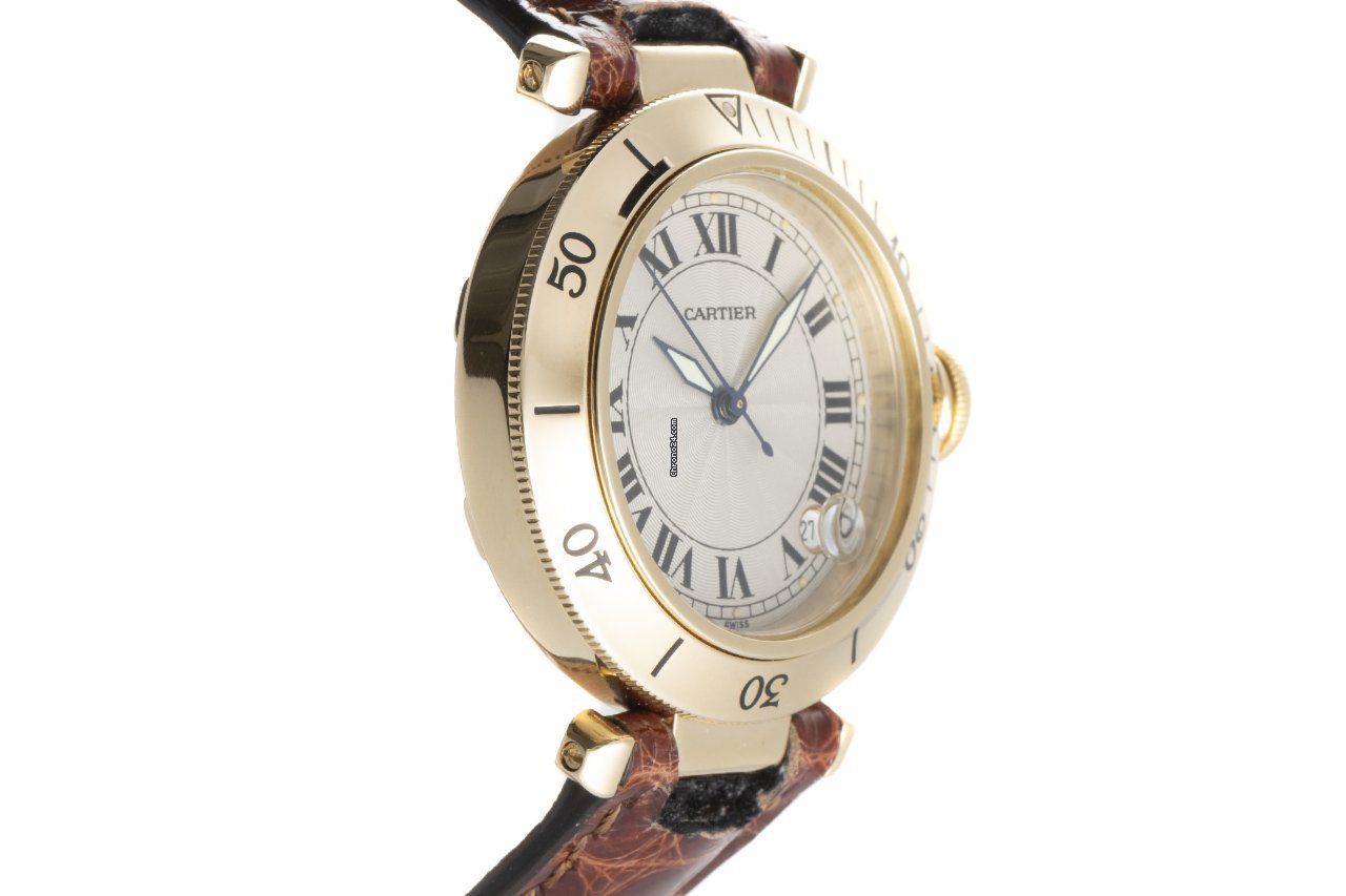 IMG_9081 Cartier Pasha C Mens watch Unisex Automatic Yellow gold 1035 Replica 4