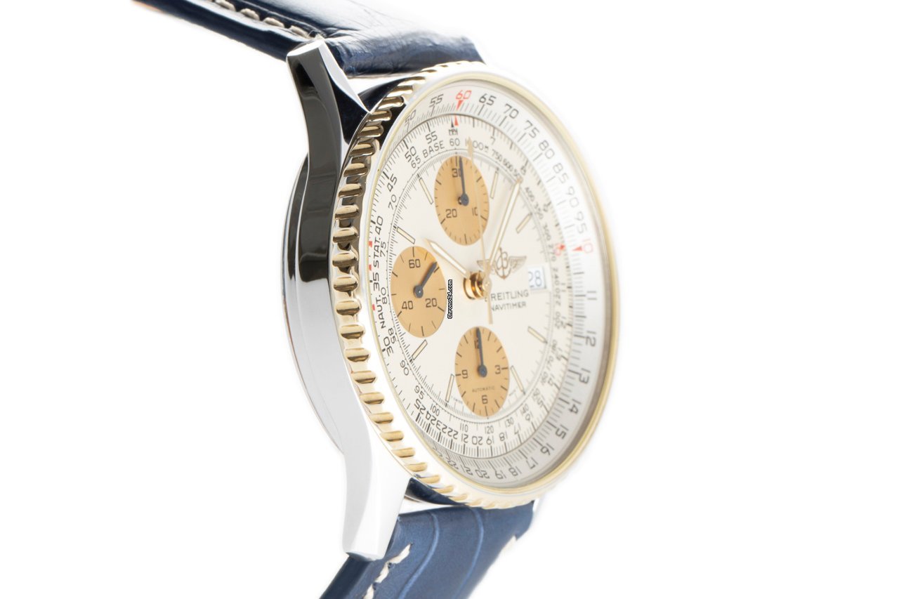 IMG_9081 Breitling Old Navitimer Mens watch Unisex Automatic Gold Steel B13019 Replica 4