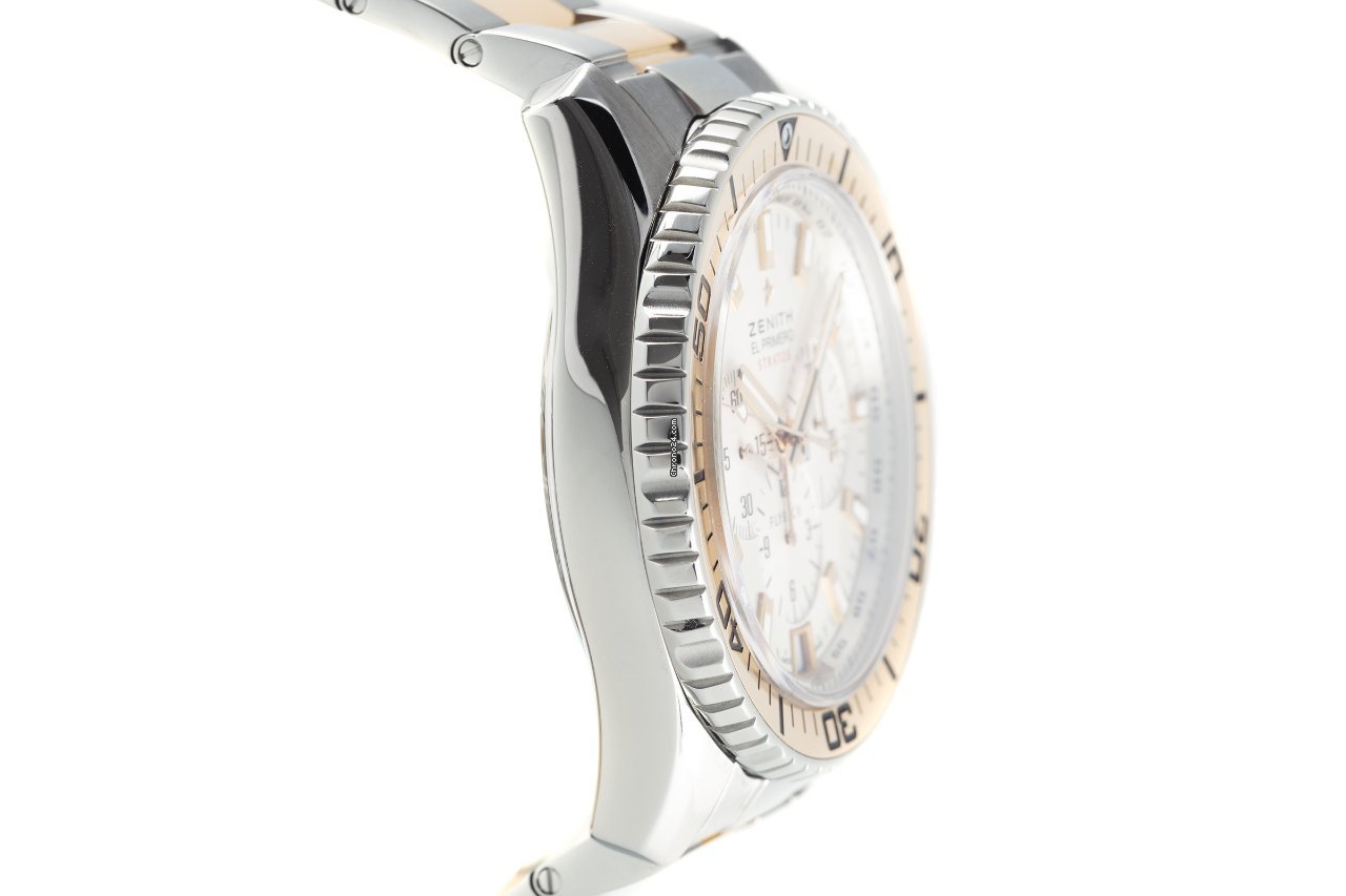 IMG_9081 Zenith El Primero Stratos Flyback Mens watch Unisex Automatic Gold Steel 51.2061.405 01.M2060 Replica 4