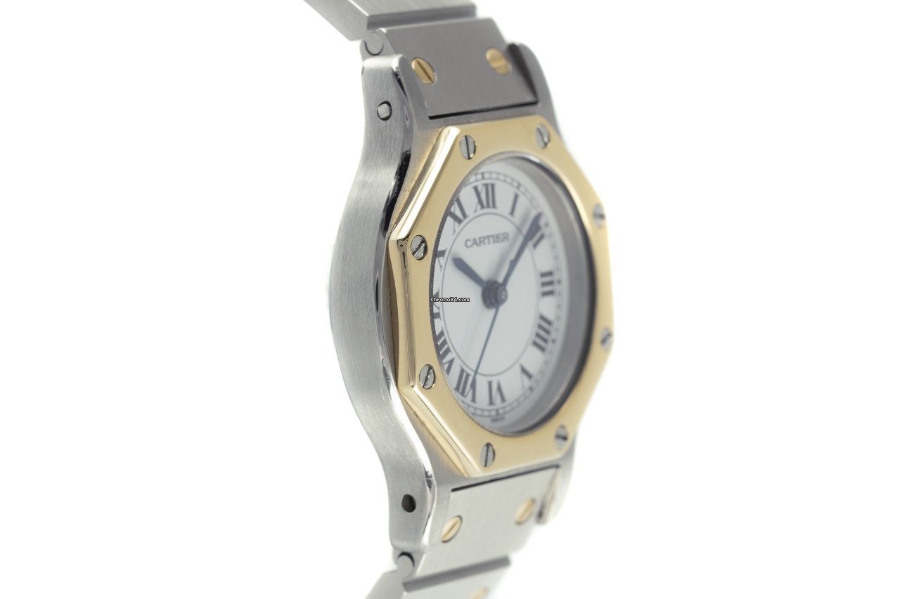 Cartier Santos Womens watch Automatic Gold Steel 09078 Replica 4