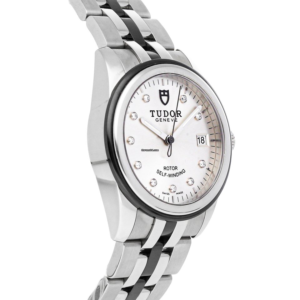 Tudor Glamour Date Womens watch Automatic Steel 55010N SLV DI BRC Replica 4