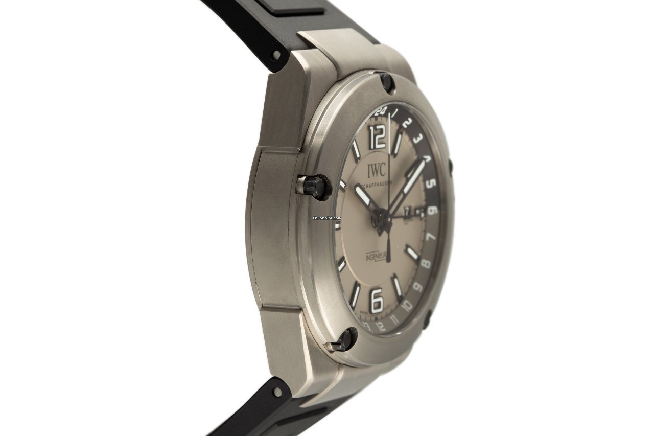 IWC Ingenieur Dual Time Mens watch Unisex Automatic Titanium IW326403 Replica 4