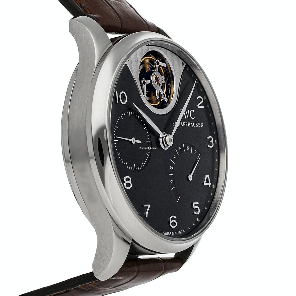 IWC Portuguese Tourbillon Mens watch Unisex Automatic White gold IW5042-07 Replica 4