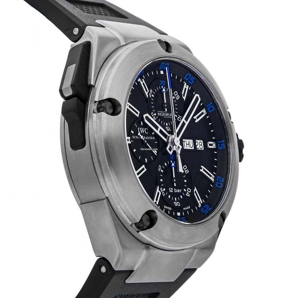 IWC Ingenieur Double Chronograph Titanium Mens watch Unisex Automatic Titanium IW3765-01 Replica 4