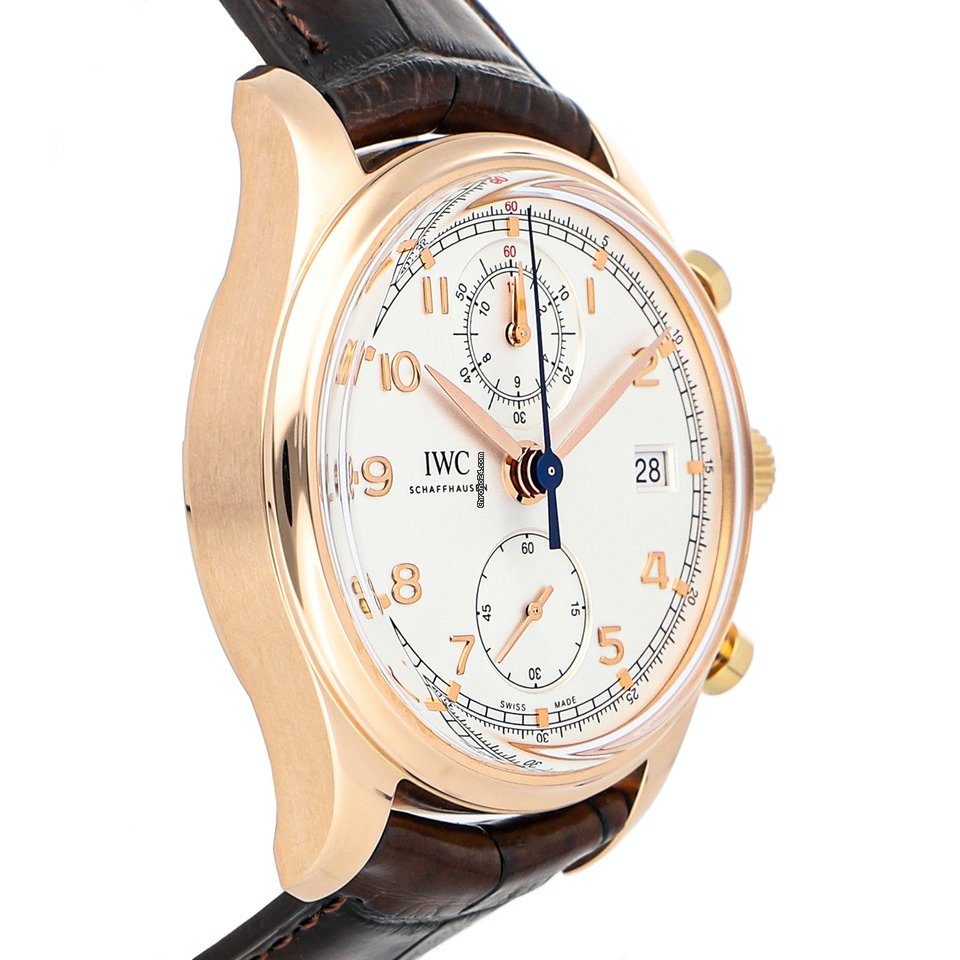 IMG_9081 IWC Portuguese Chronograph Mens watch Unisex Automatic Rose gold IW3904-02 Replica 4