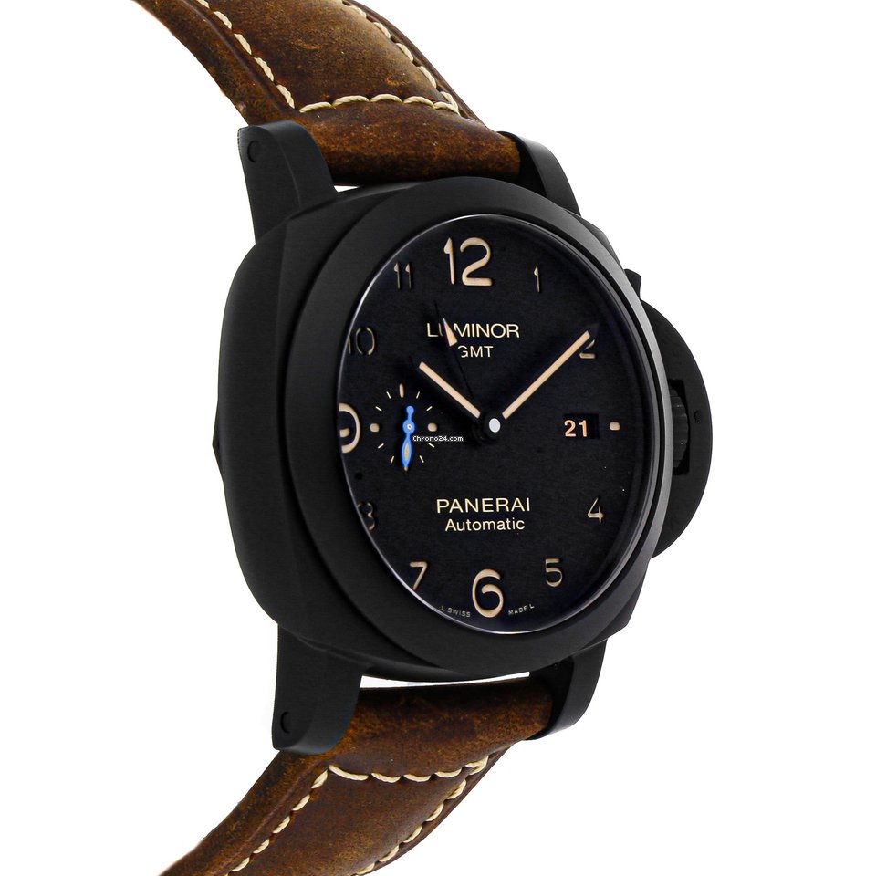 IMG_9081 Panerai Luminor 1950 3 Days GMT Automatic Mens watch Unisex Automatic Ceramic PAM01441 Replica 4