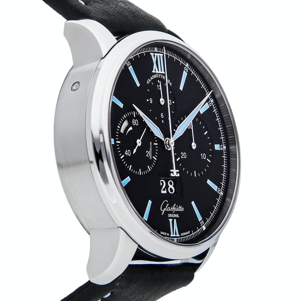 Glashutte Original Senator Chronograph Panorama Date Mens watch Unisex Automatic Steel 37-01-03-02-35 Replica 4