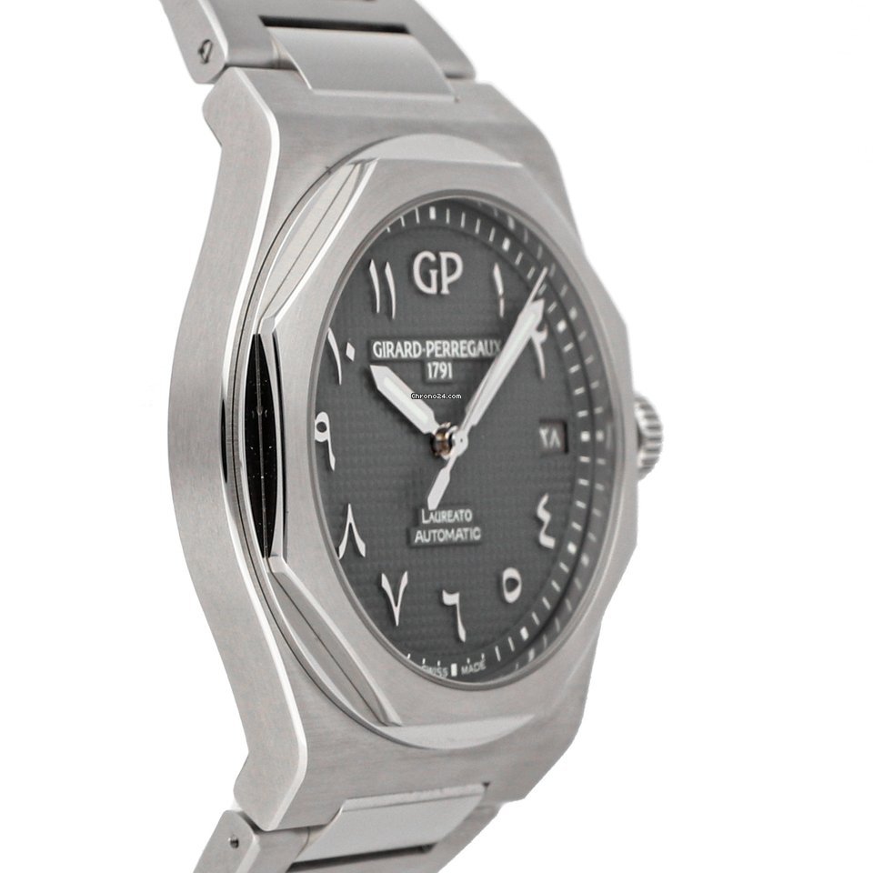 IMG_9081 Girard Perregaux Laureato Mens watch Unisex Automatic Steel 81010-11-1748-11A Replica 4