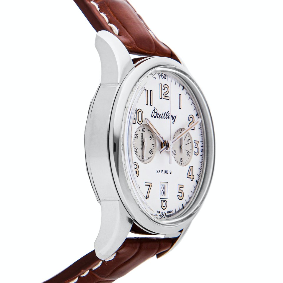 IMG_9081 Breitling Transocean Chronograph 1915 Mens watch Unisex Manual winding Steel AB141112 G799 Replica 4