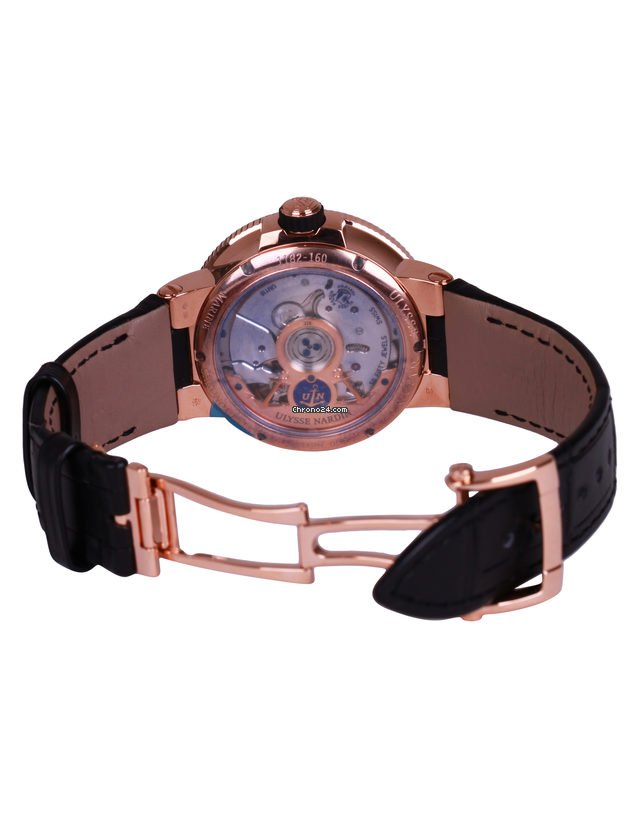 IMG_9081 Ulysse Nardin Marine Mens watch Unisex Automatic Rose gold 1182-160-3 490 Replica 4