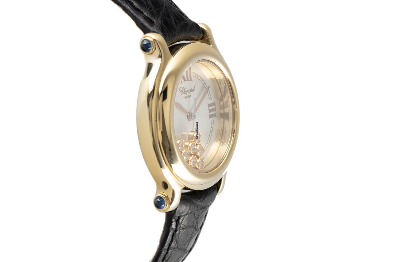 IMG_9081 Chopard Happy Sport Womens watch Quartz Yellow gold 27 6137.23 Replica 4