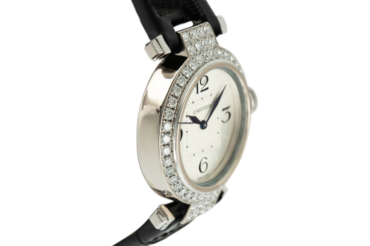 IMG_9081 Cartier Pasha Womens watch Quartz White gold 2813 Replica 4