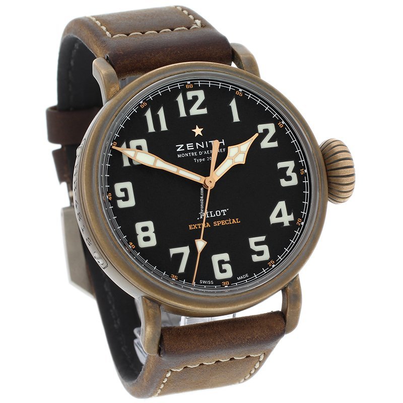 IMG_9081 Zenith Pilot Type 20 Extra Special Mens watch Unisex Automatic Bronze 29.2430.679 21.C753 Replica 4