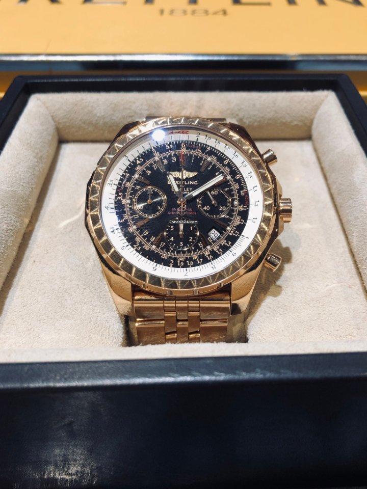 IMG_9081 Breitling Bentley Motors Mens watch Unisex Automatic Rose gold H25363 Replica 4