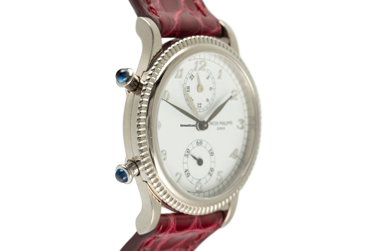 IMG_9081 Patek Philippe Travel Time Womens watch Automatic White gold 4864 Replica 4