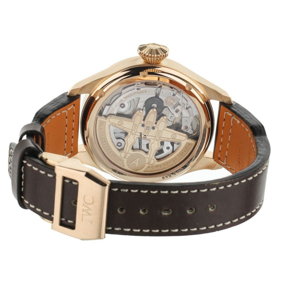 IMG_9081 IWC Big Pilot Mens watch Unisex Automatic Rose gold IW502706 Replica 4