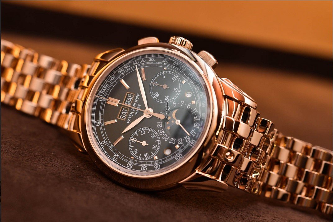 IMG_9081 Patek Philippe Perpetual Calendar Chronograph Mens watch Unisex Manual winding Rose gold 5270R-1R Replica 4