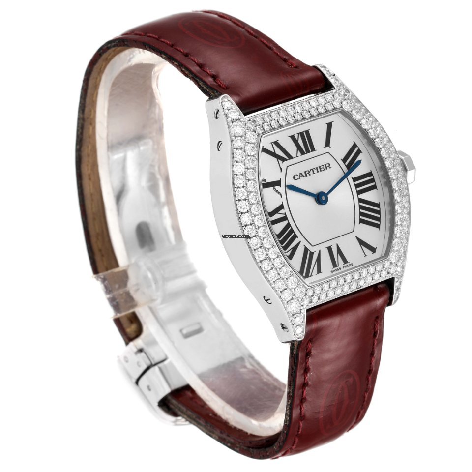 Cartier Tortue Womens watch Manual winding White gold 2644 Replica 4