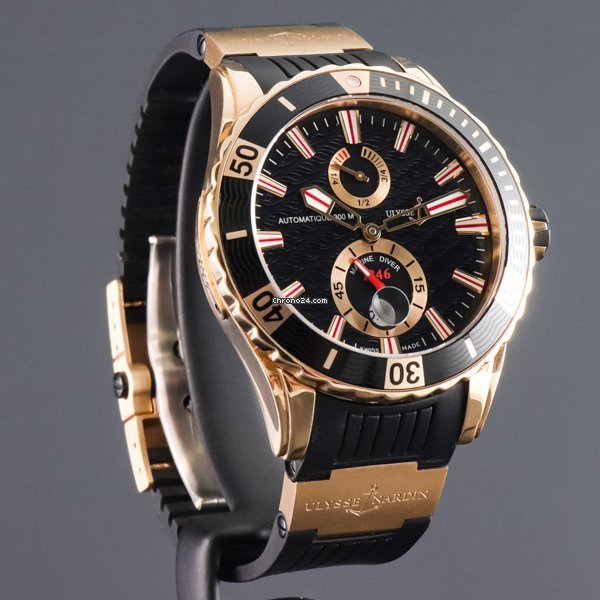 Ulysse Nardin Diver Chronometer Mens watch Unisex Automatic Rose gold 266-10-3 92 Replica 4