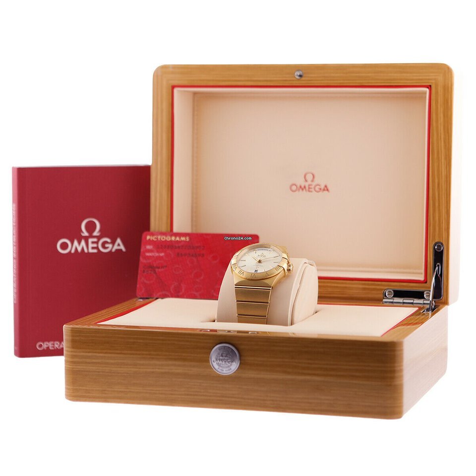Omega Constellation Day-Date Mens watch Unisex Automatic Yellow gold 123.50.38.22.02.002 Replica 4