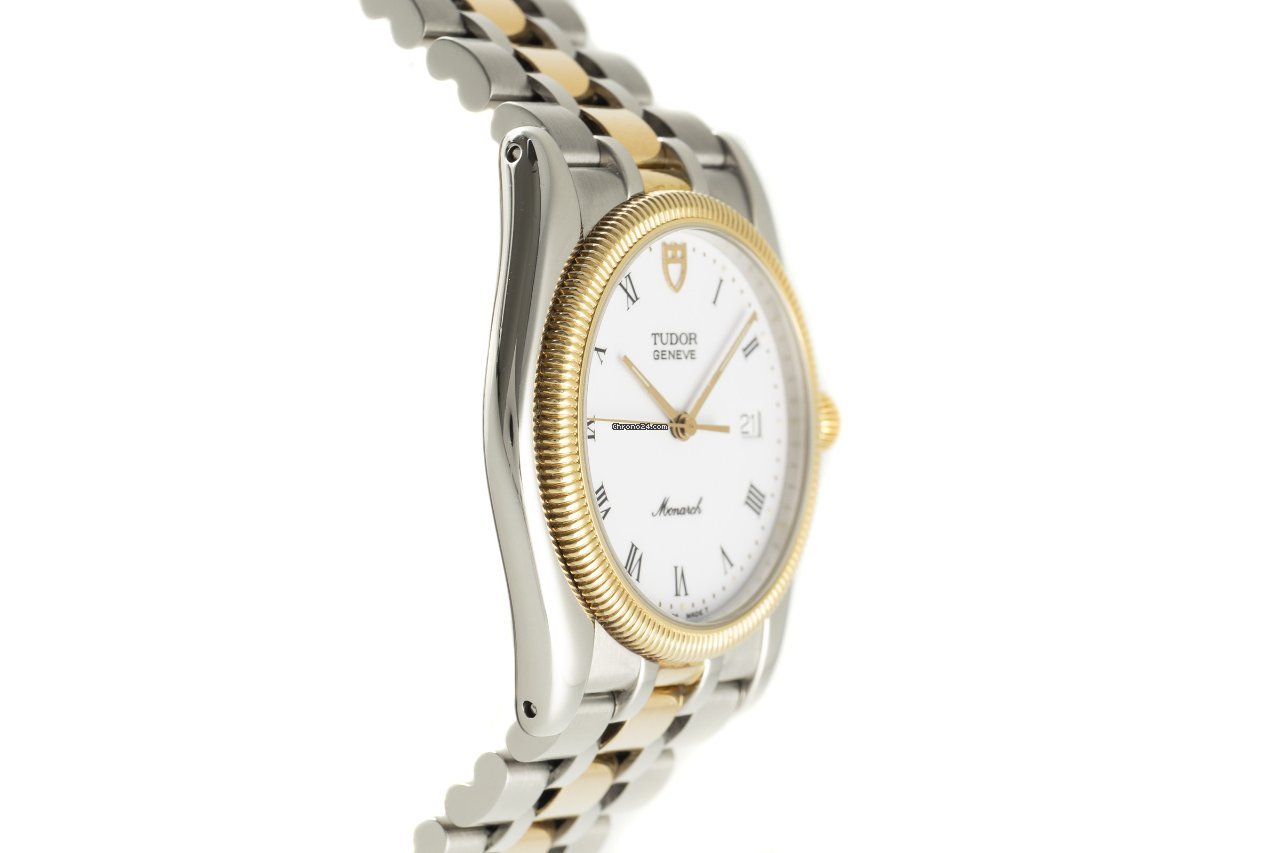 IMG_9081 Tudor Monarch Mens watch Unisex Quartz Gold Steel 15633 Replica 4