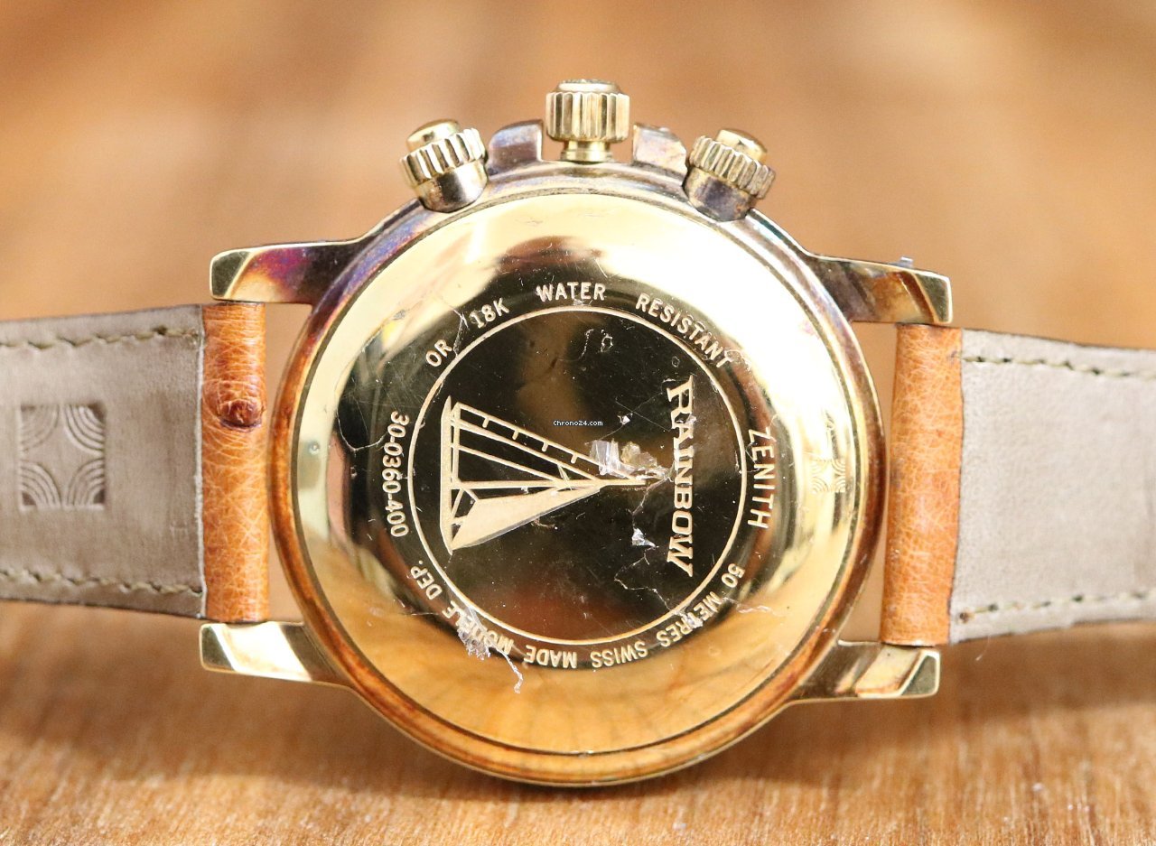 IMG_9081 Zenith El Primero Mens watch Unisex Automatic Yellow gold 30-0360-400 Replica 4