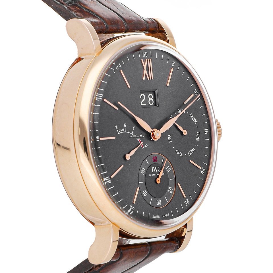 IWC Portofino Hand-Wound Mens watch Unisex Manual winding Rose gold IW5162-03 Replica 4